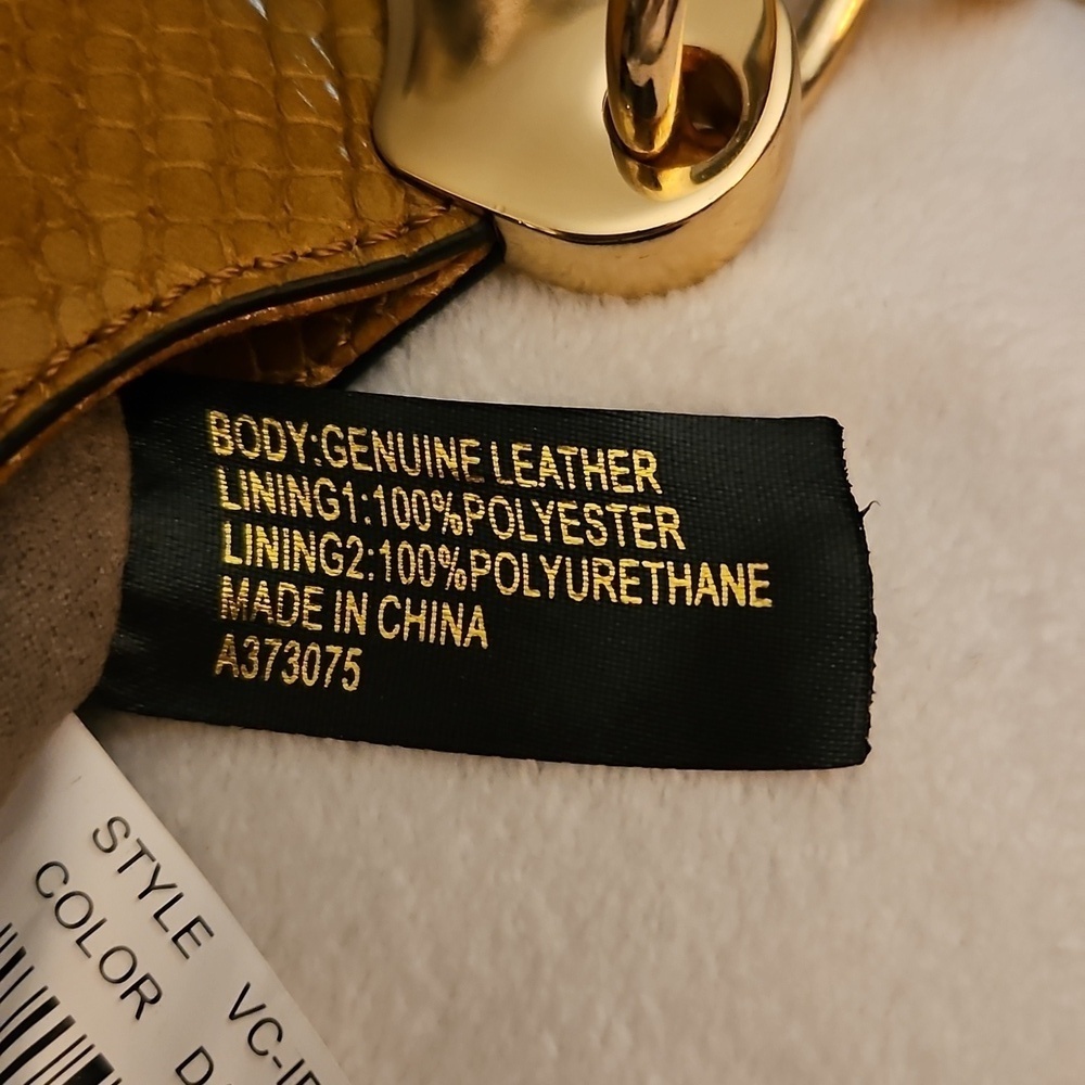 Vince Camuto Y2k Irine Dark Wheat Snakeskin Leather Mini Baguette Shoulder Bag - Picture 3 of 14